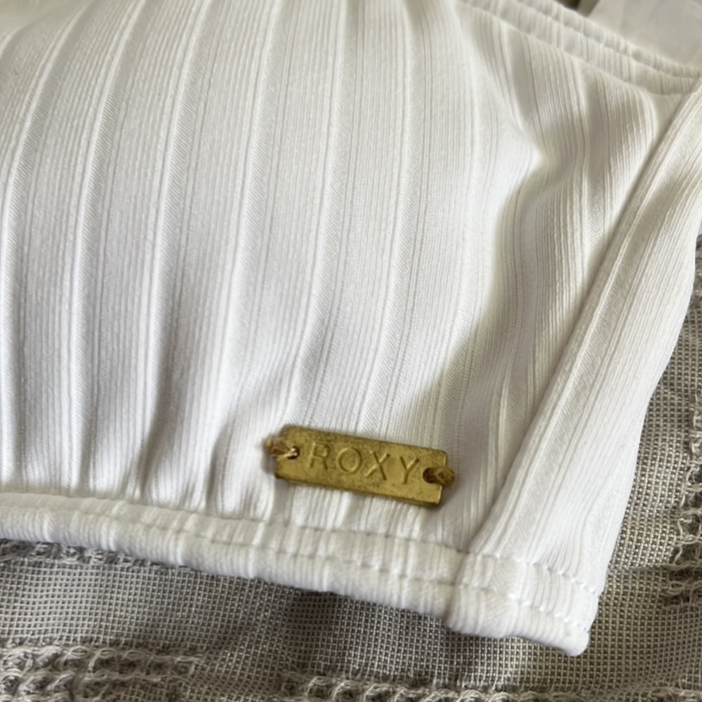 EUC Roxy Ribbed bikini top white - Picture 3 of 4